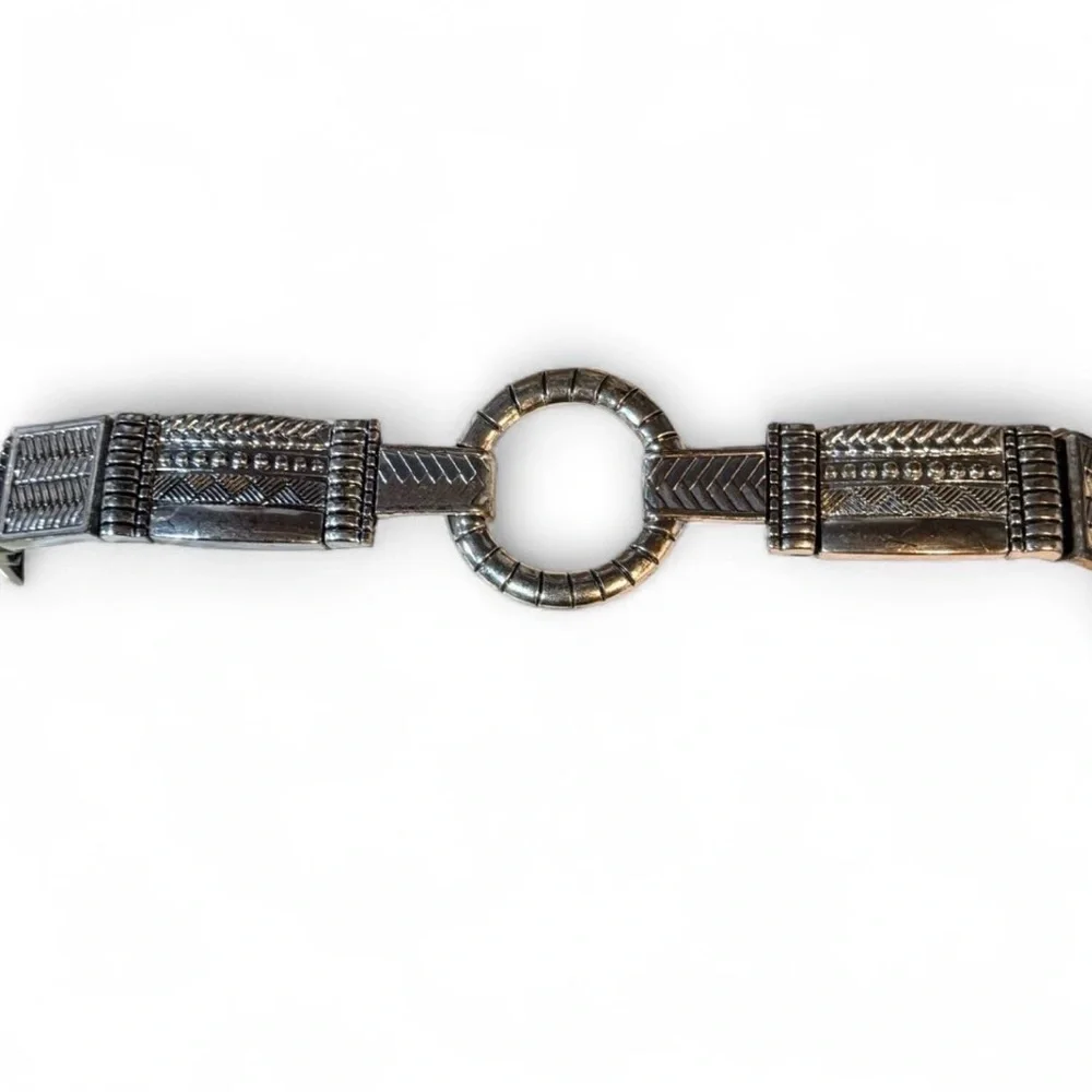 Chico Chrome Leather Belt. Sz Medium 30”x1.25”
